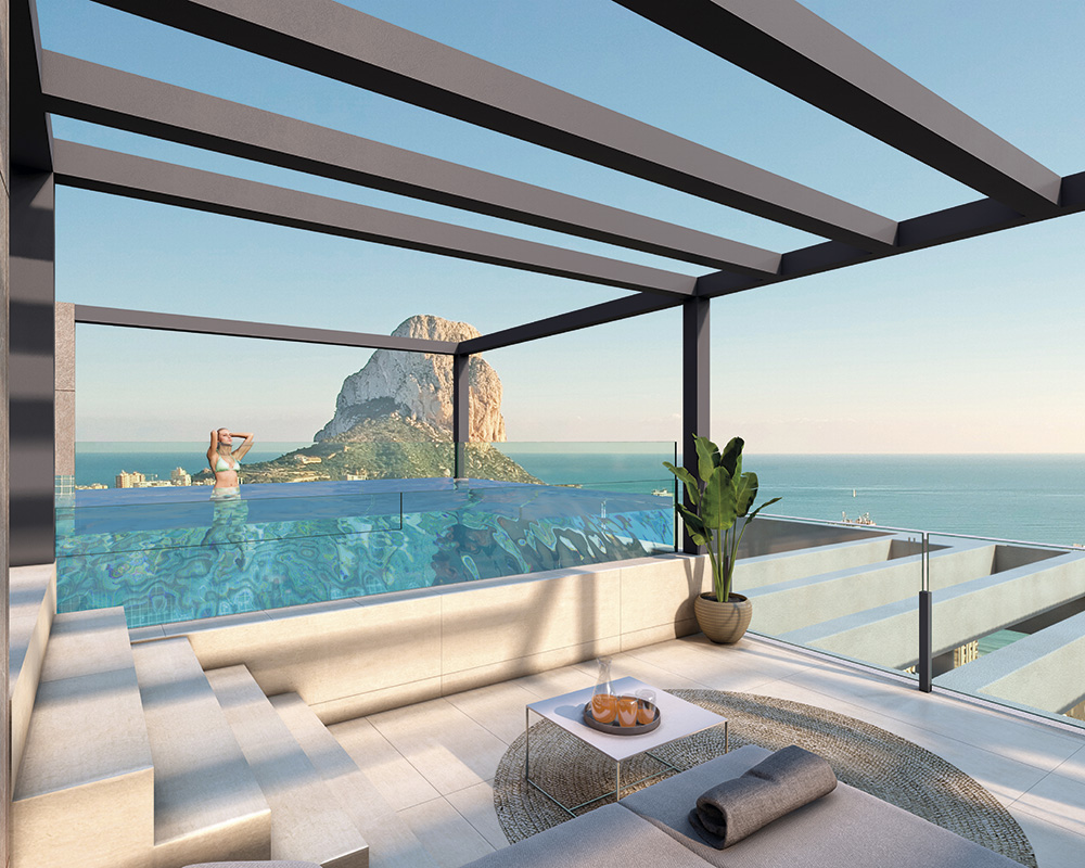 CBHN0927 - Apartamento de 2 dormitorios en Calpe con piscina