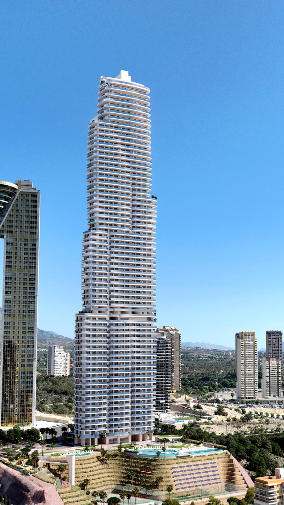 Appartement d'une chambre et d'une salle de bain sur la plage de Pniente à Benidorm