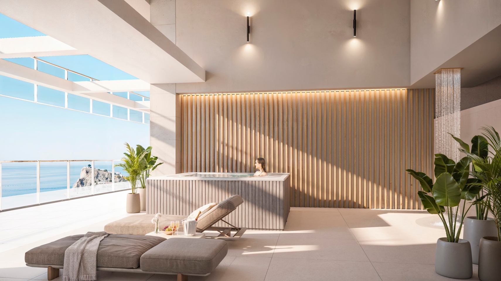 Appartement d'une chambre et d'une salle de bain sur la plage de Pniente à Benidorm
