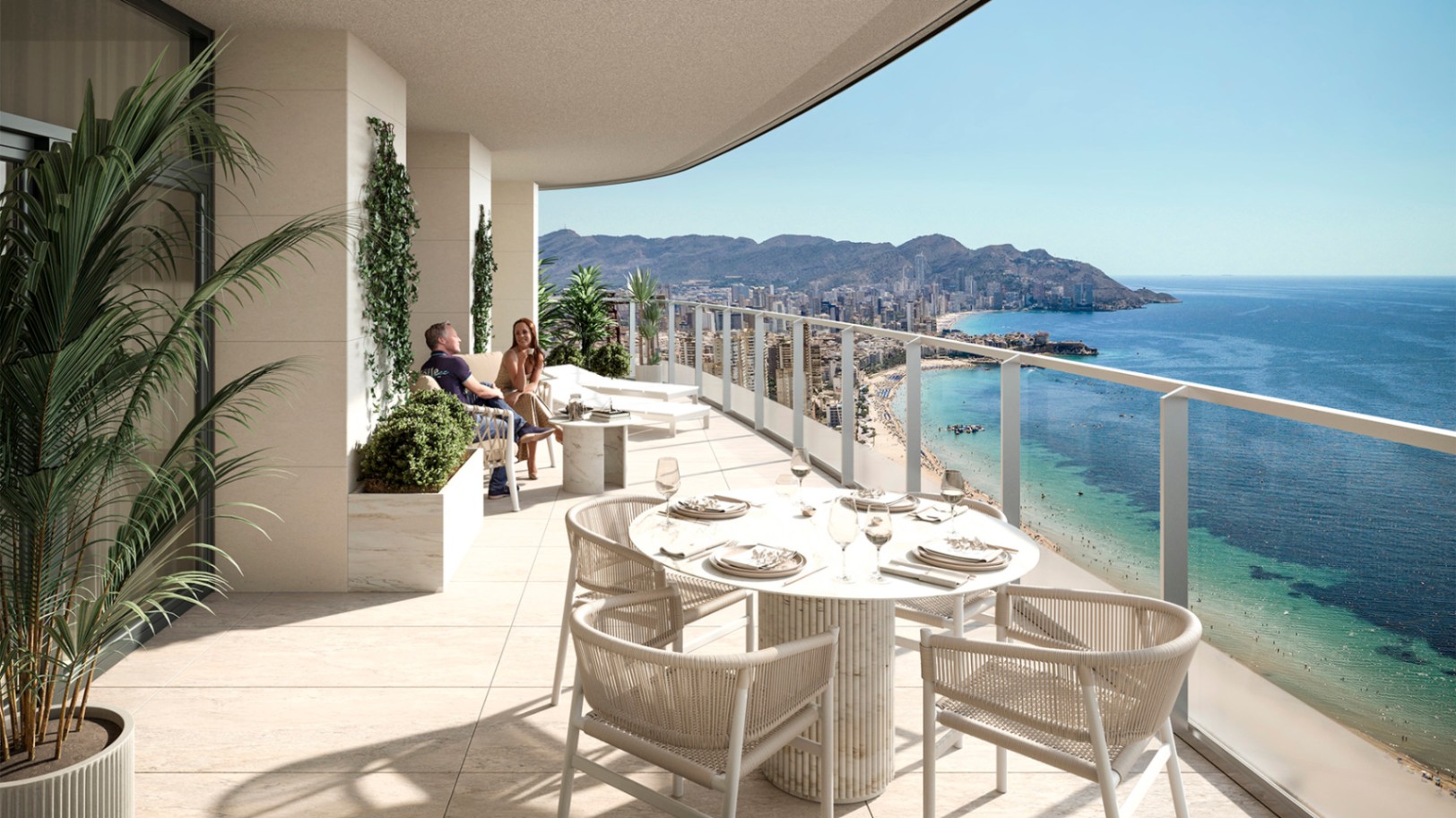 Appartement d'une chambre et d'une salle de bain sur la plage de Pniente à Benidorm