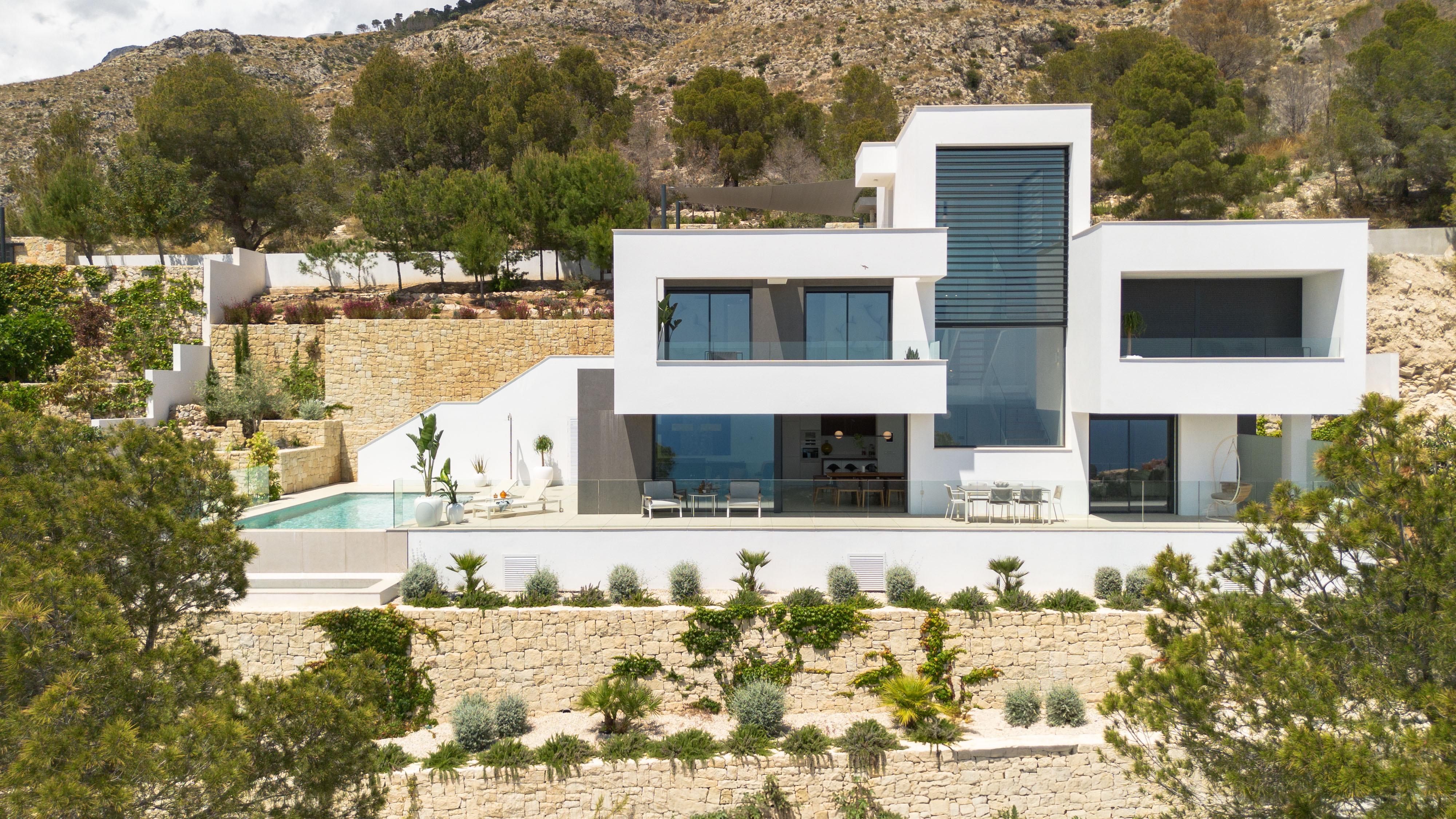 Villa contemporaine exclusive meublée avec vue sur la mer à Altea
