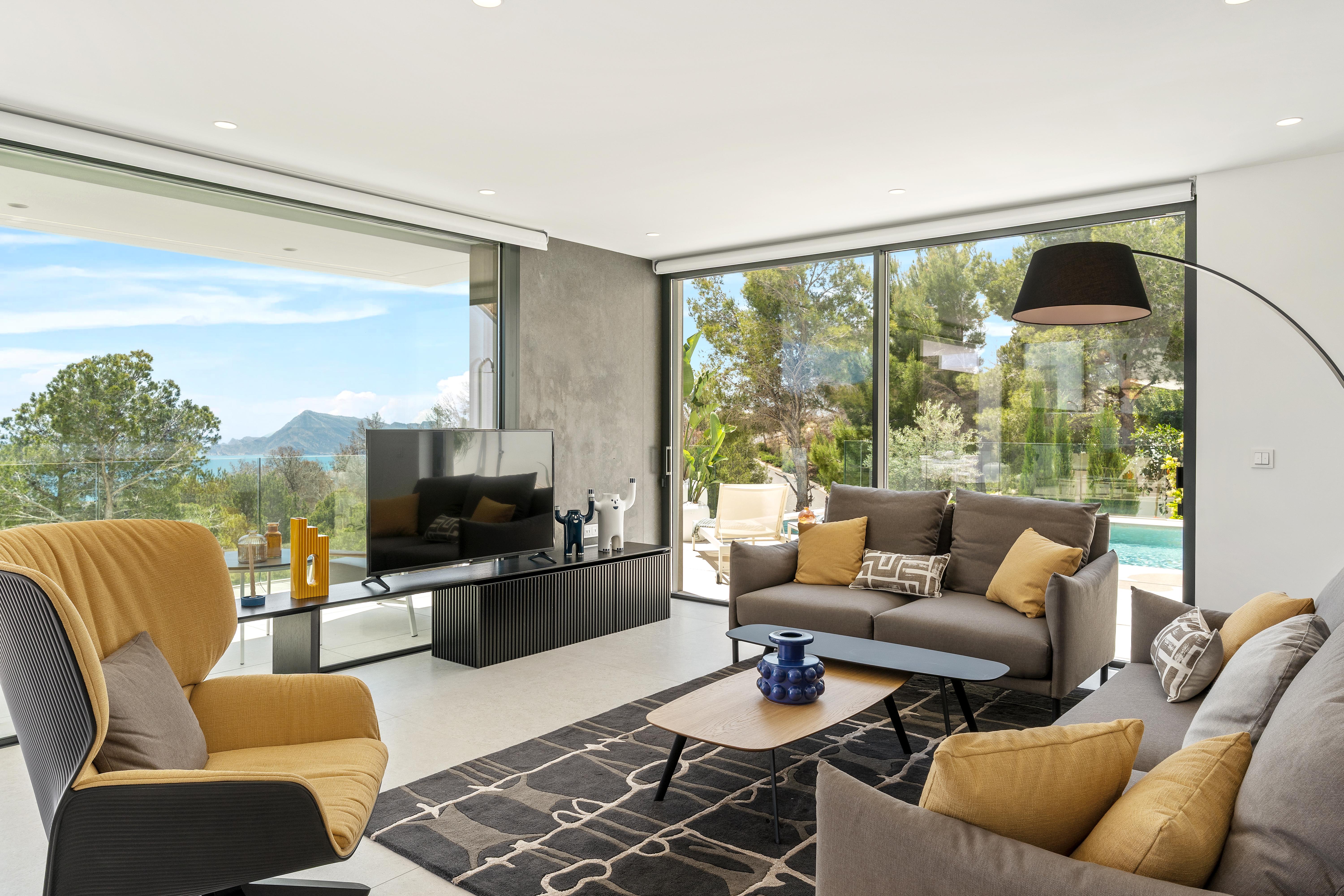 Villa contemporaine exclusive meublée avec vue sur la mer à Altea