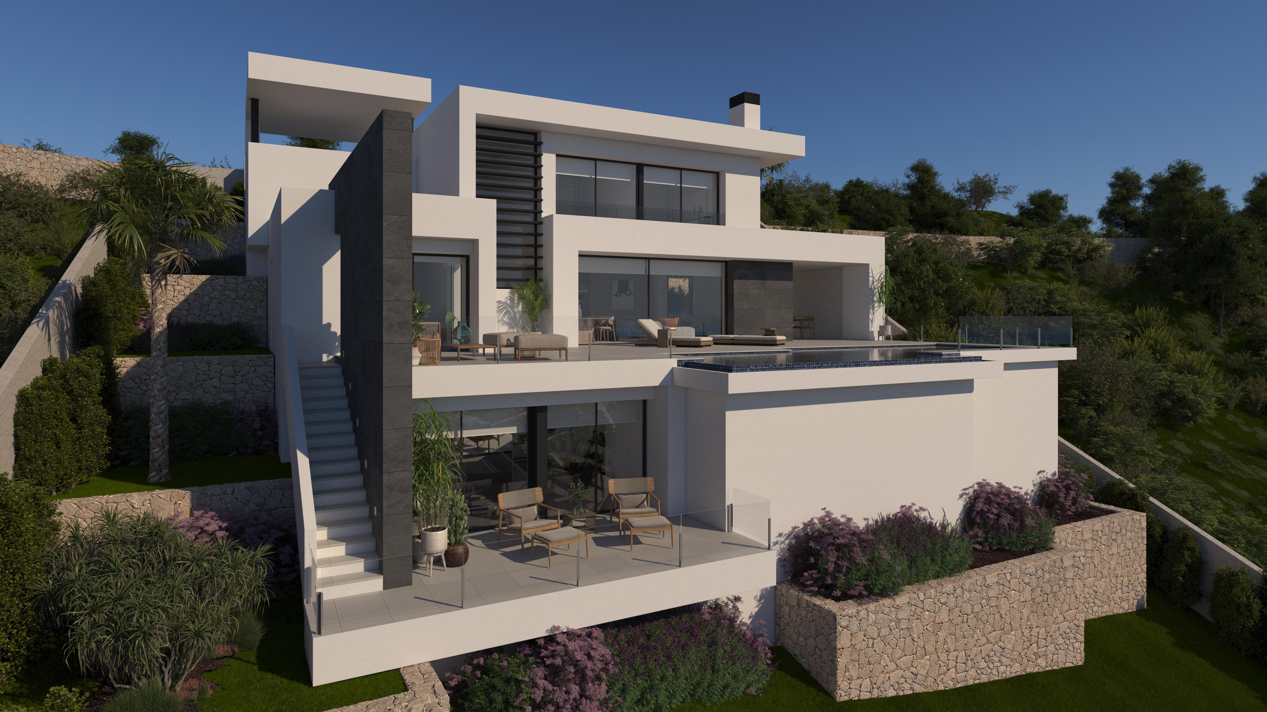 23232 - Villa moderne de 3 chambres avec terrasses panoramiques et finitions haut de gamme.