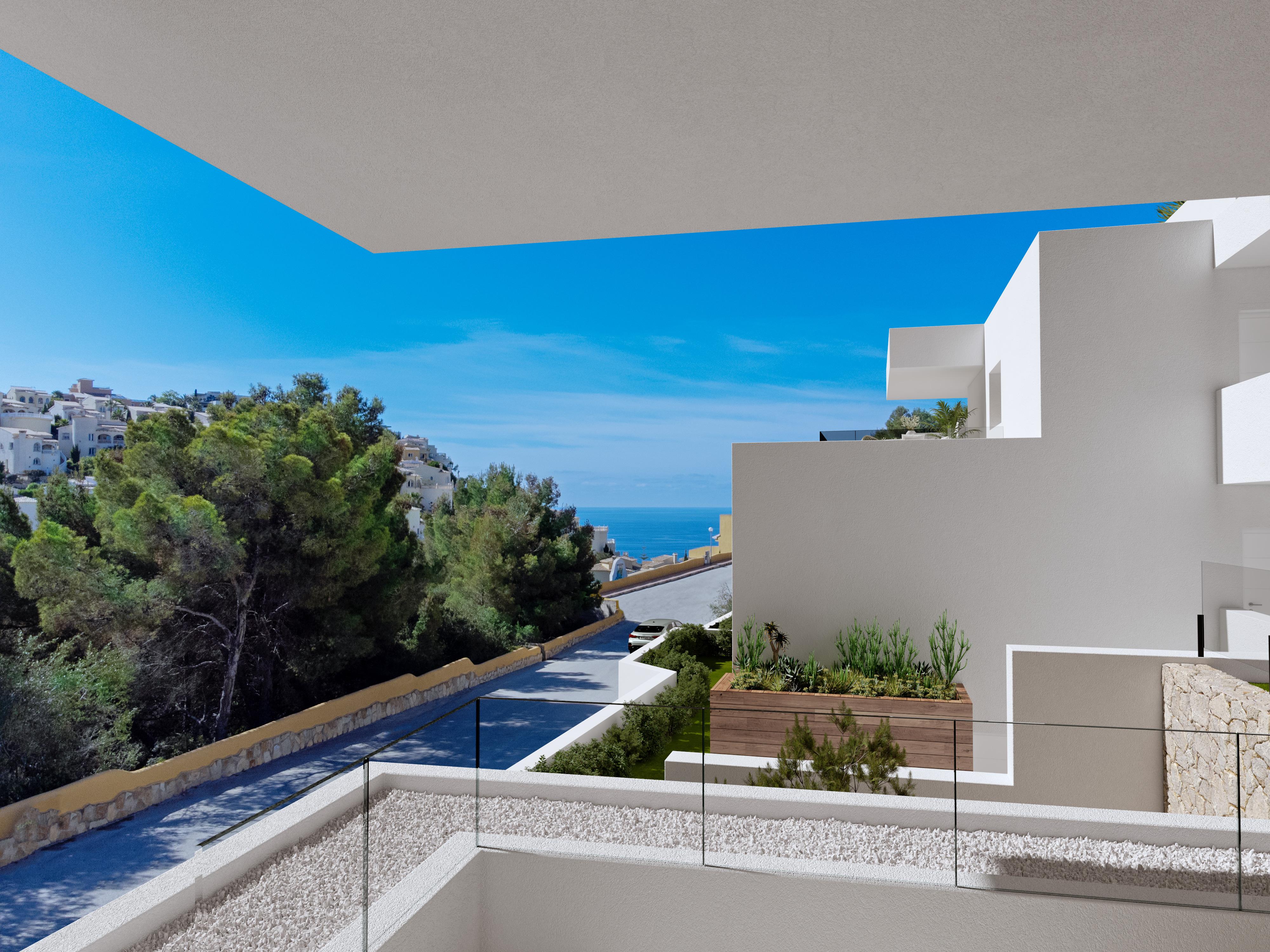 Penthouse moderne avec 3 chambres, terrasse privée et vue sur la mer entre Jávea et Moraira.
