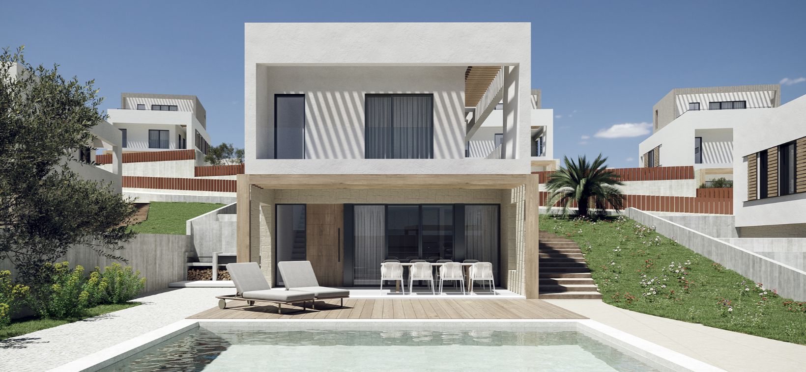 Villa contemporaine avec vue sur la mer et sur la Sierra Cortina