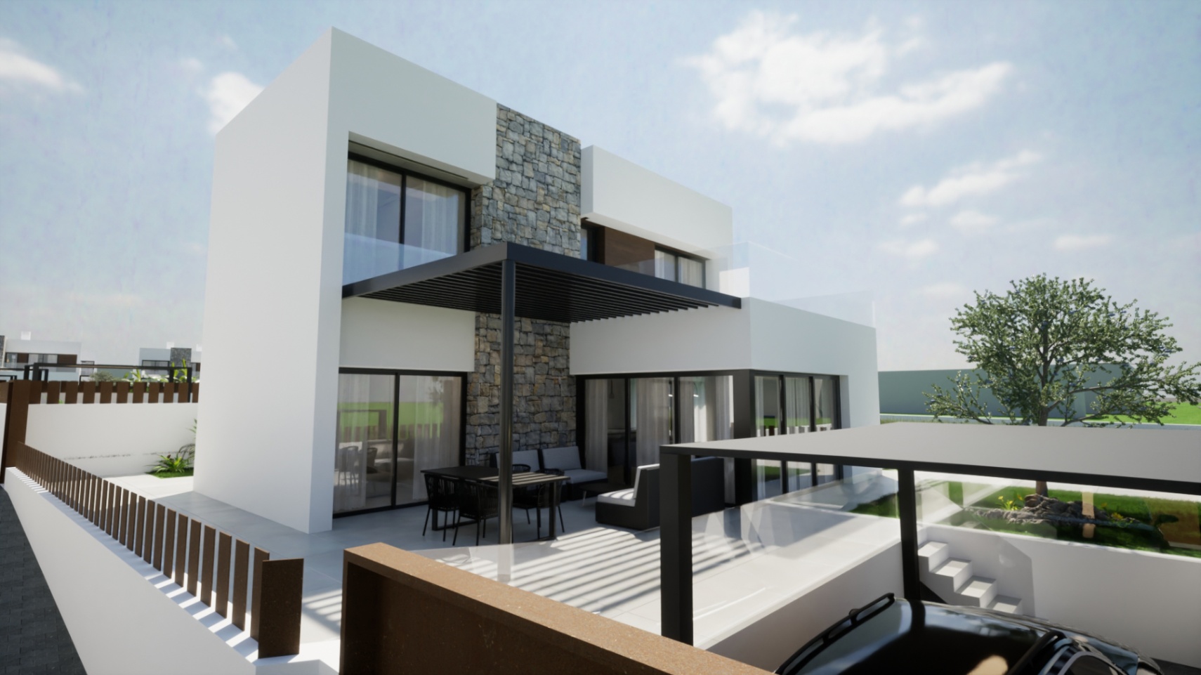 Villa de 3 chambres avec piscine et terrasses