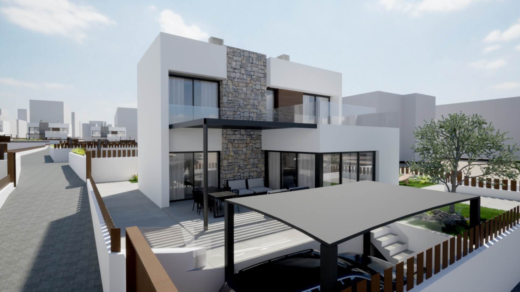 Villa de 3 chambres avec piscine et terrasses