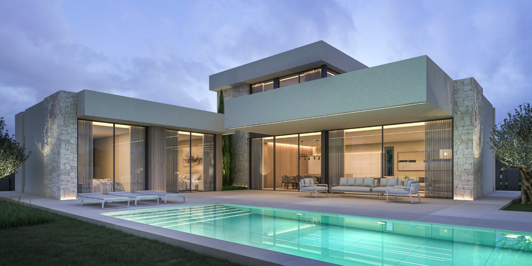 Вилла класса люкс современного дизайна с 3 спальнями и бассейном - Luxury Village Denia