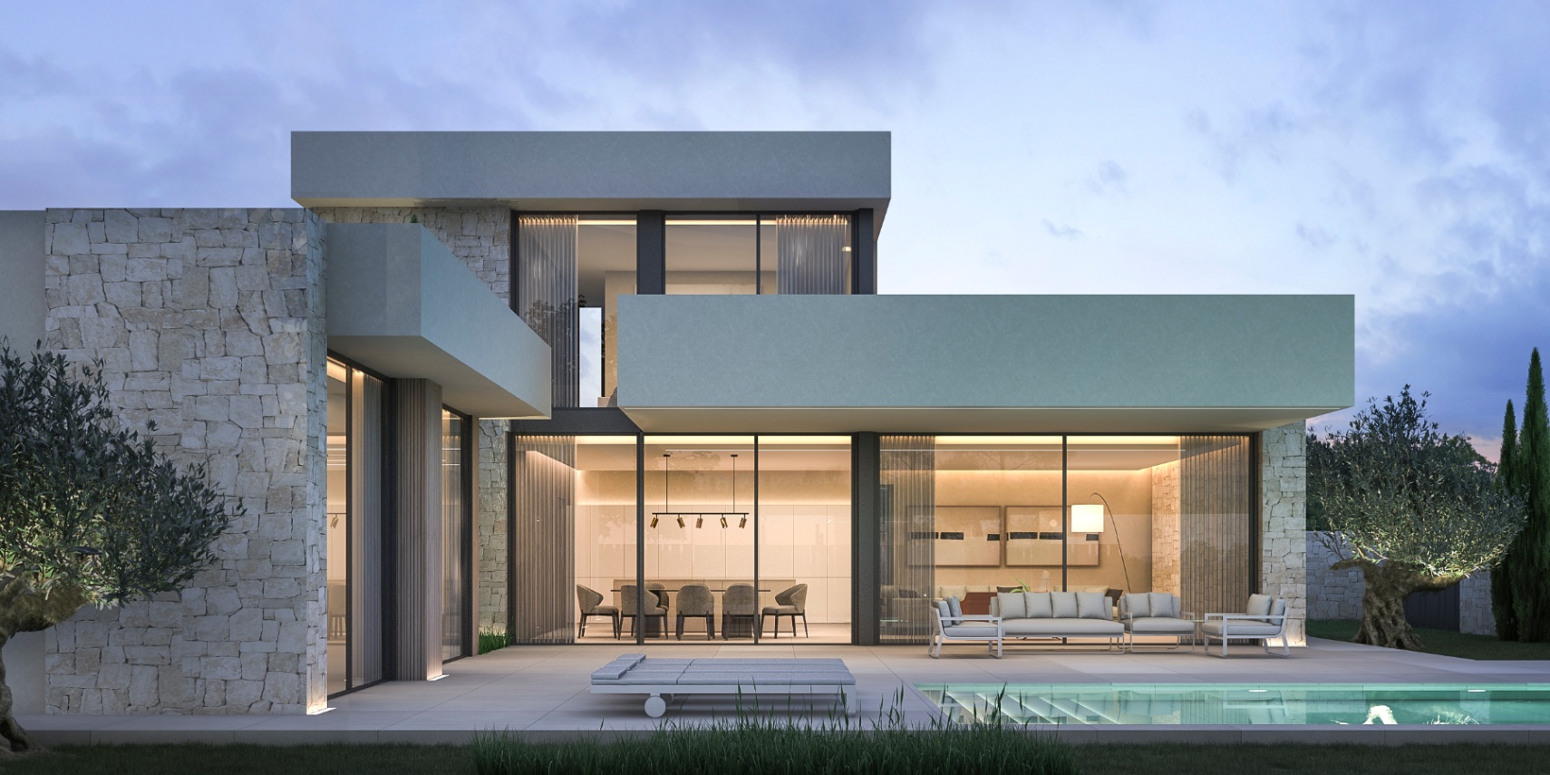 Вилла класса люкс современного дизайна с 3 спальнями и бассейном - Luxury Village Denia