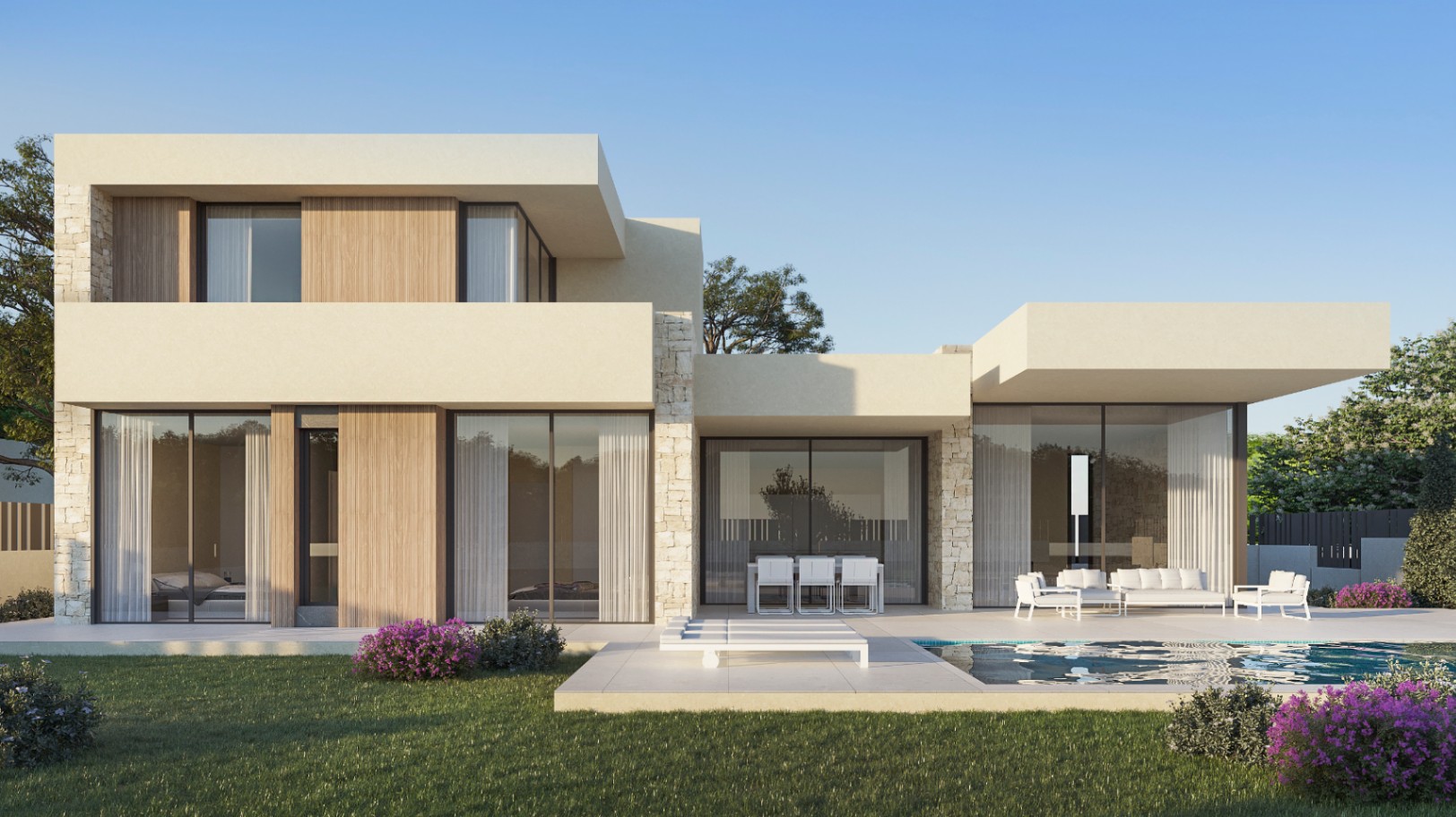 Villa de luxe contemporaine à vendre à Dénia – Design méditerranéen et piscine privée à Luxury Village Dénia
