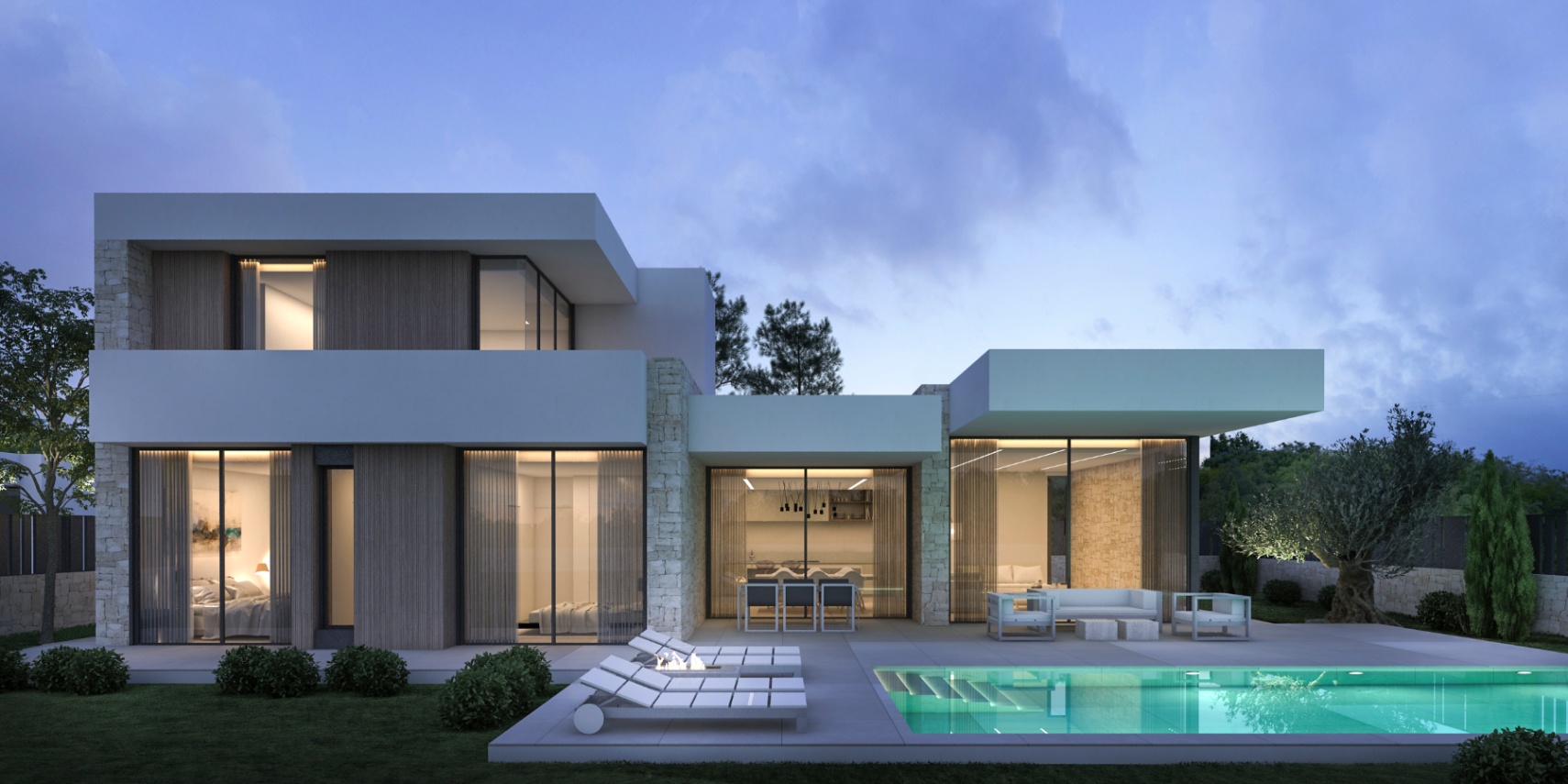 Villa de luxe contemporaine à vendre à Dénia – Design méditerranéen et piscine privée à Luxury Village Dénia