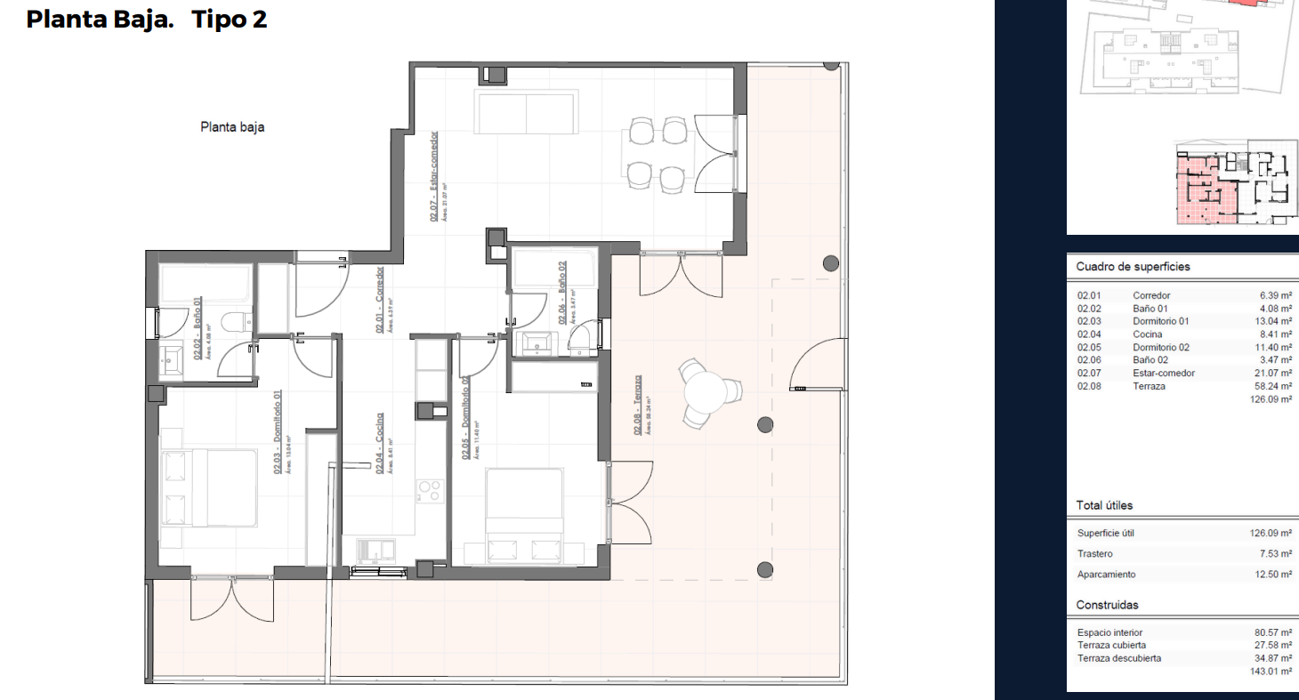 Appartement de 2 chambres au rez-de-chaussée à Javea