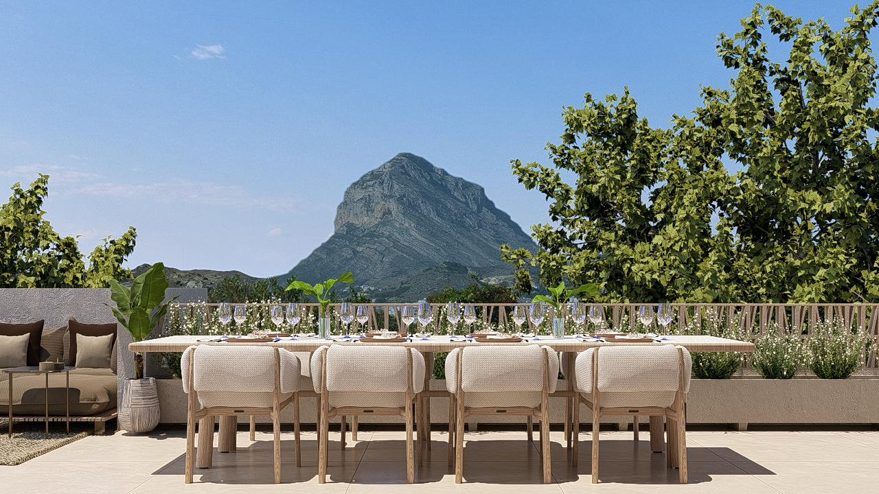 Maison mitoyenne neuve à Javea avec 3 chambres