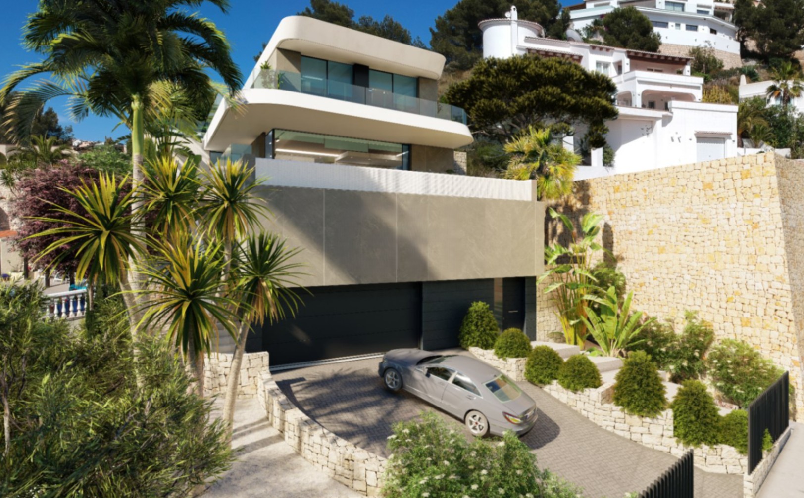 Villa de lujo en Moraira con vistas panorámicas al mar y piscina infinity cerca de la playa El Portet