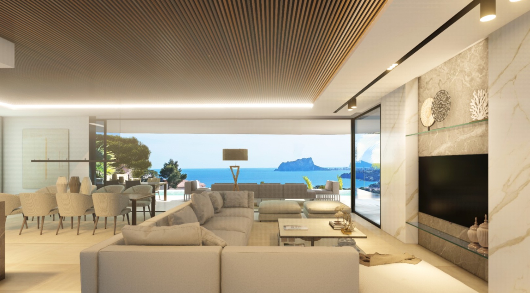 Villa de lujo en Moraira con vistas panorámicas al mar y piscina infinity cerca de la playa El Portet