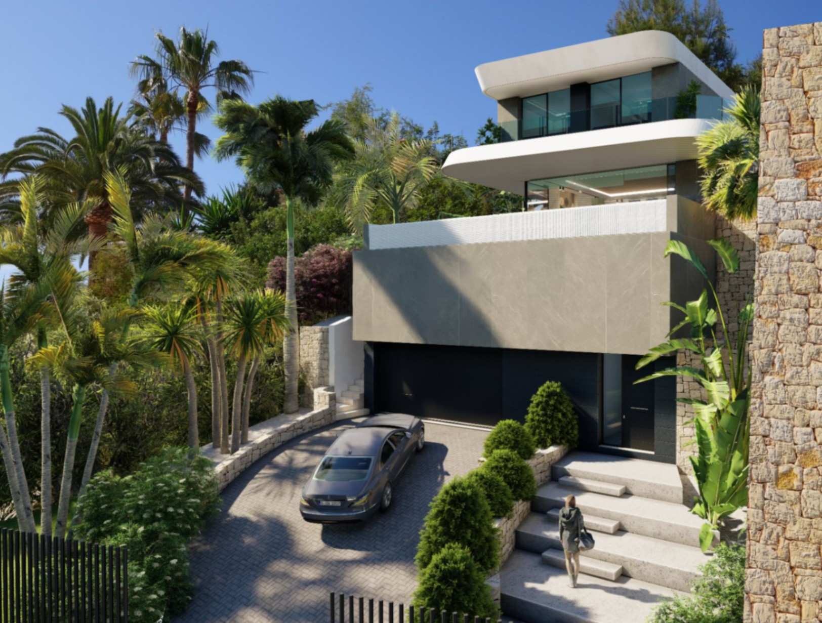 Villa de lujo en Moraira con vistas panorámicas al mar y piscina infinity cerca de la playa El Portet