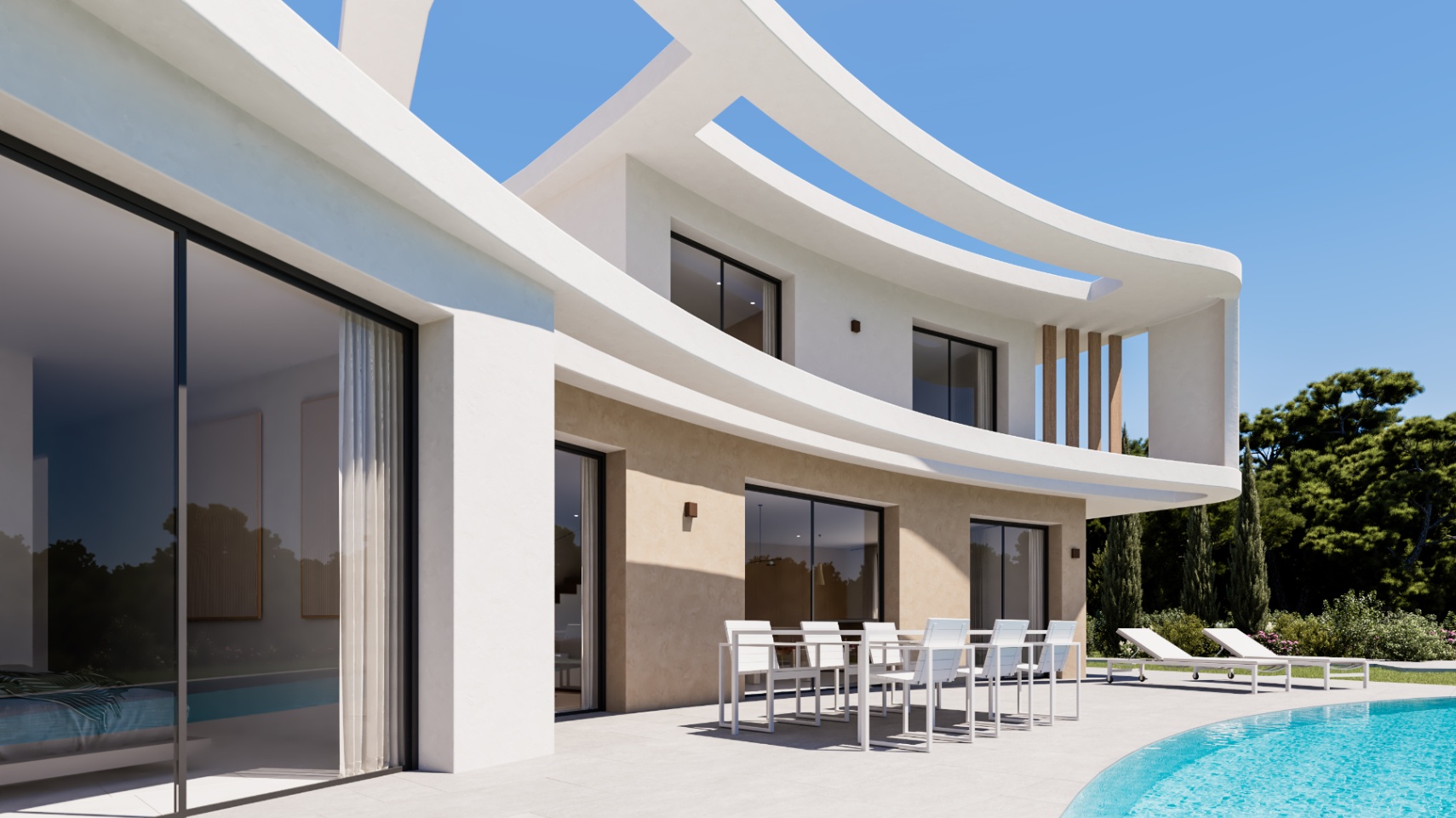 CBHN1012 - Contemporary luxury villa in Monte Olimpo, Jávea, with panoramic views, private pool, and exclusive natural surroundings.