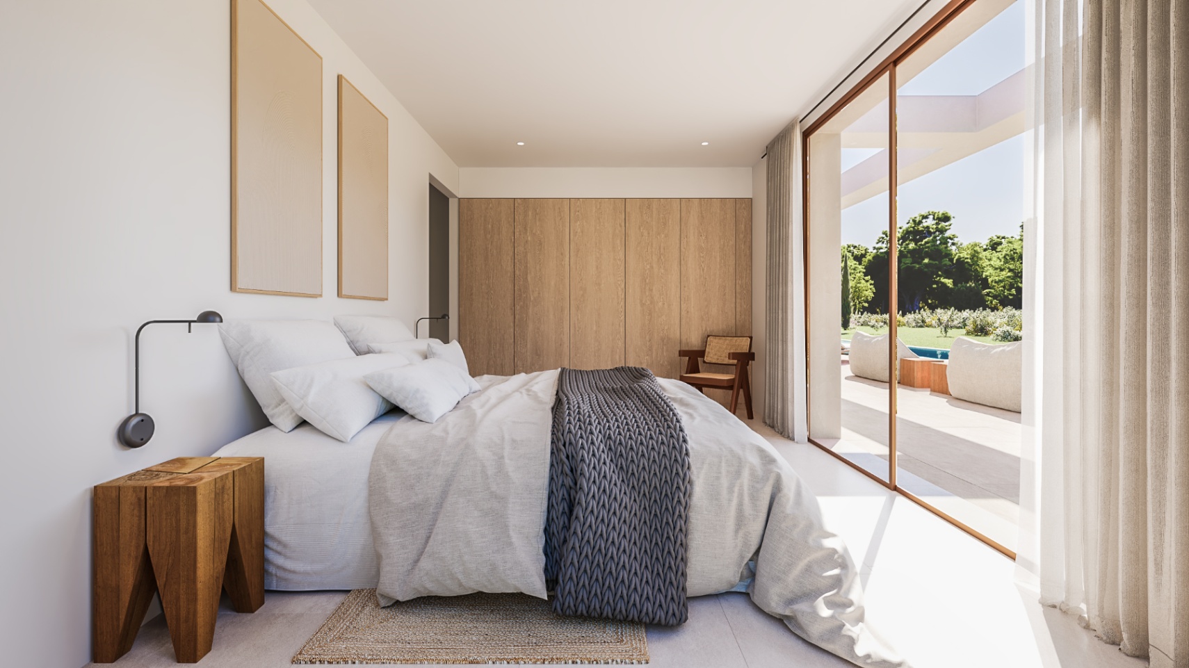 Villa de obra nueva de una sola planta en Monte Olimpo, Jávea – Diseño contemporáneo con piscina privada y jardín paisajístico