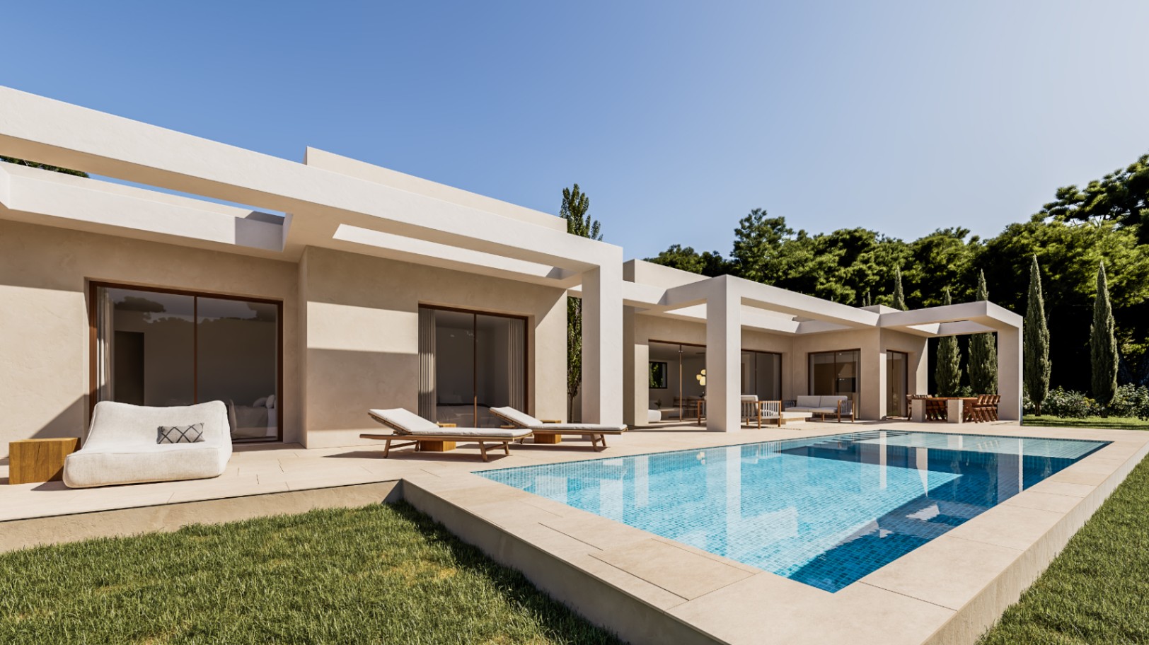 CBHN1014 - Newly built single-storey villa in Monte Olimpo, Jávea – Contemporary design with private pool and landscaped garden.