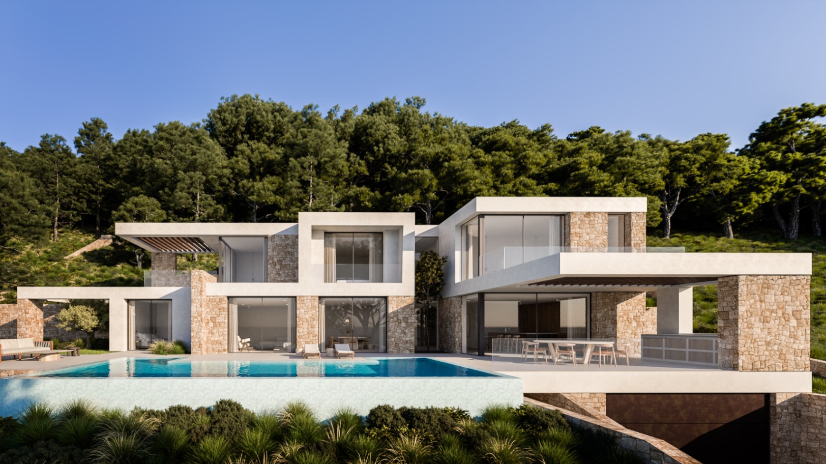 CBHN1019 - Villa de luxe contemporaine à Jávea avec vue panoramique sur la mer et piscine à débordement.