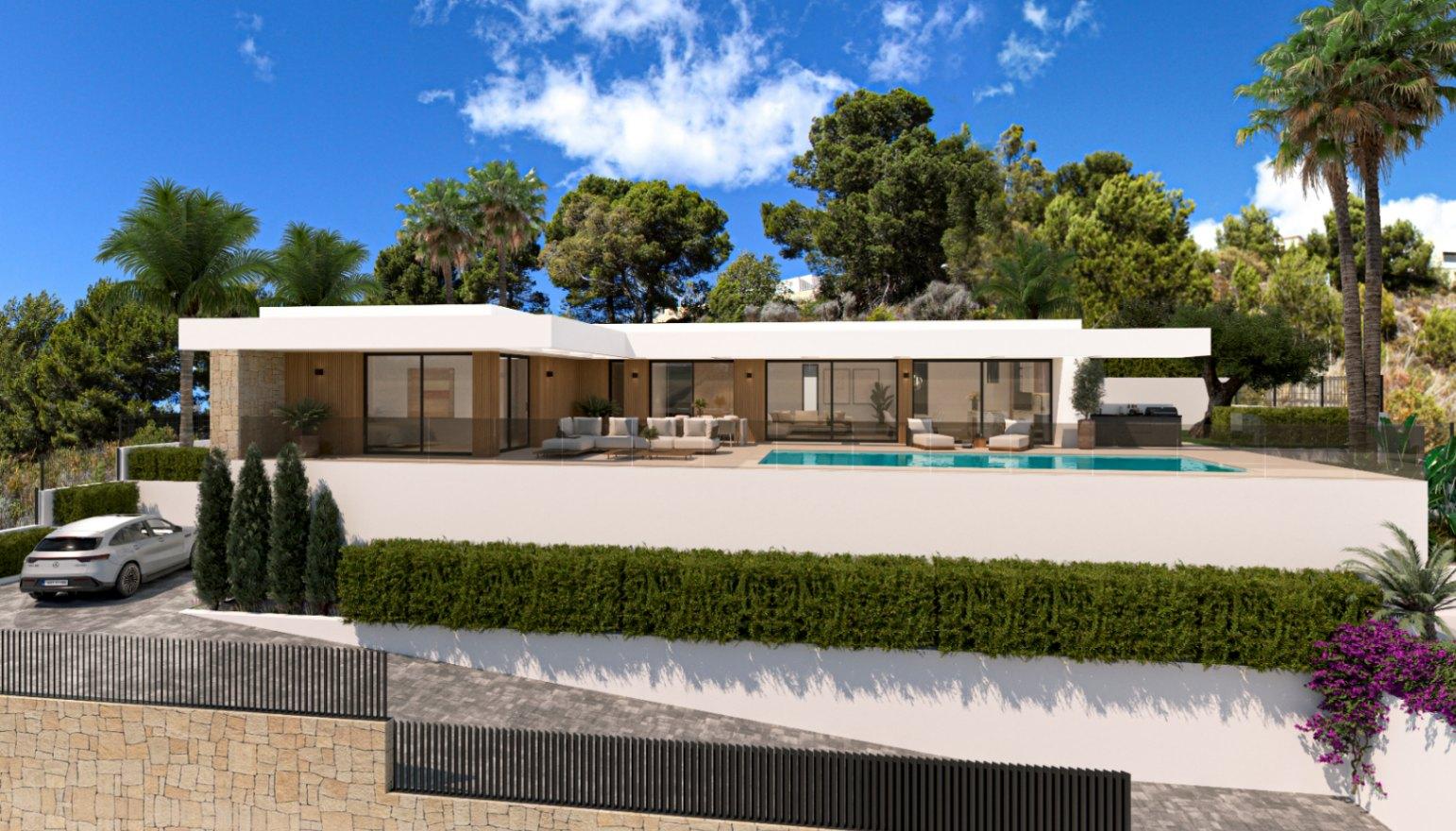 Villa design à Calpe avec vue sur le Peñón, piscine et orientation sud