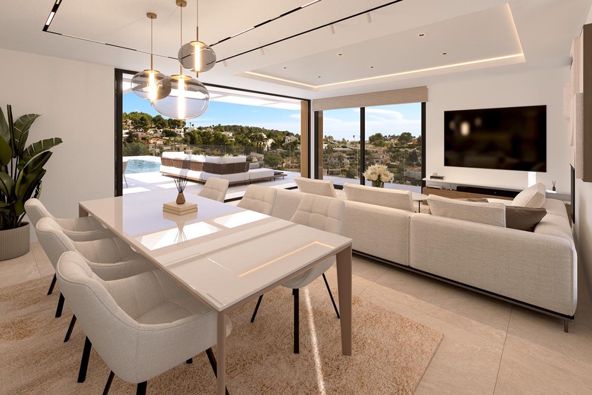 Villa design à Calpe avec vue sur le Peñón, piscine et orientation sud
