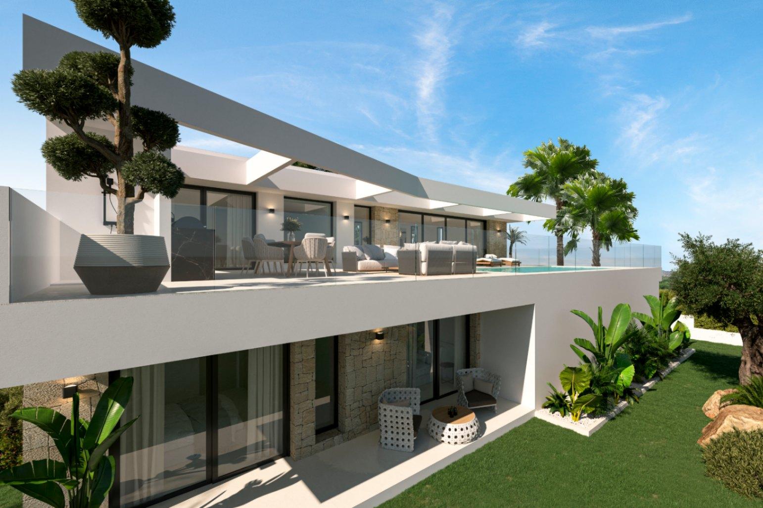 Villa de luxe exclusive à Calpe avec vue sur la mer et le Peñón de Ifach.