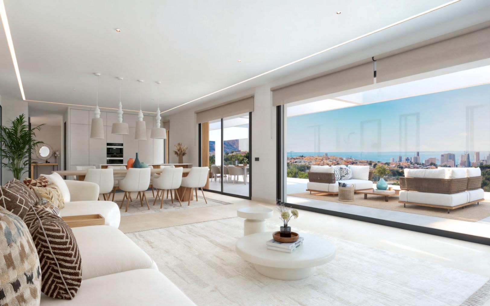 Villa exclusive à Calpe avec vue sur la mer depuis toutes les pièces et piscine privée.