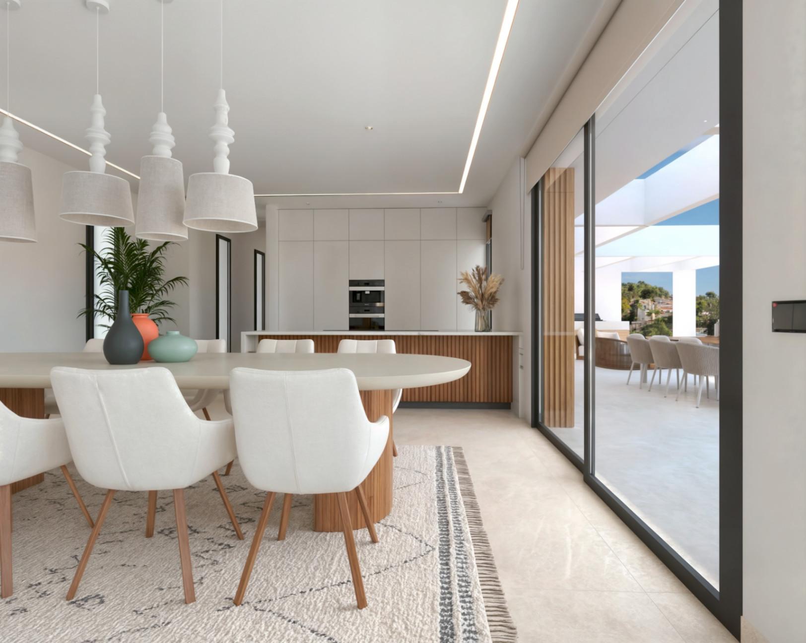 Villa exclusive à Calpe avec vue sur la mer depuis toutes les pièces et piscine privée.