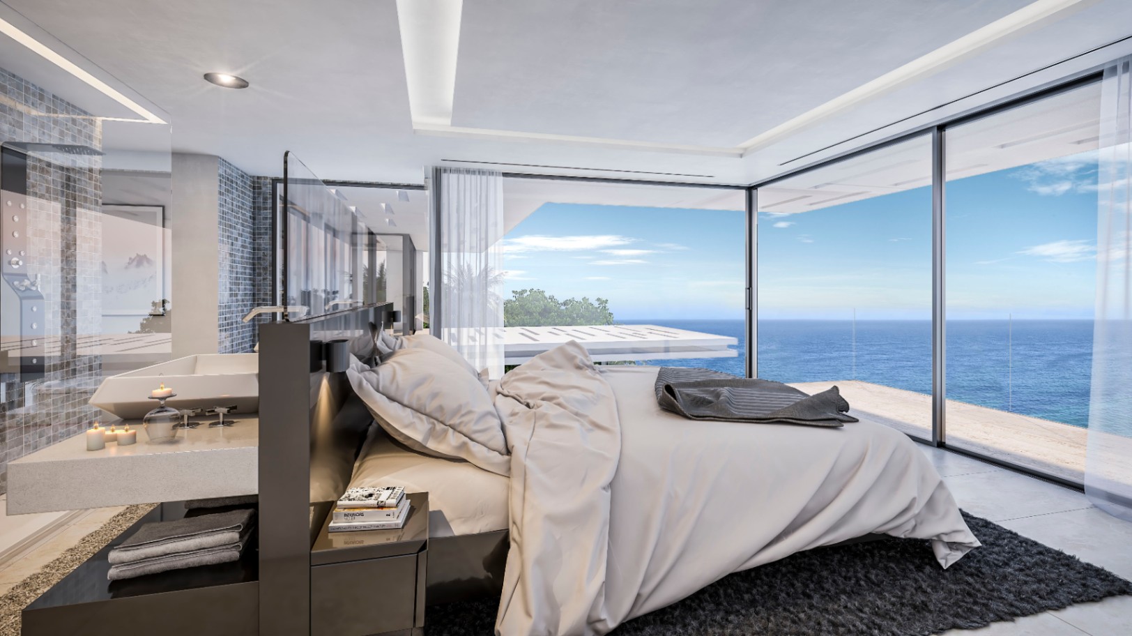 Luxury villa on the front line of the sea with an infinity pool and panoramic views in Jávea.
