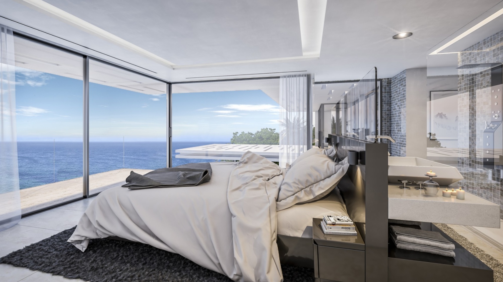 Luxury villa on the front line of the sea with an infinity pool and panoramic views in Jávea.