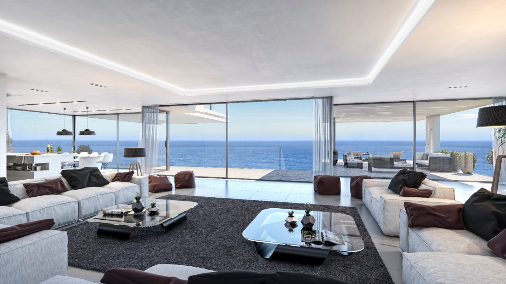 Luxury villa on the front line of the sea with an infinity pool and panoramic views in Jávea.