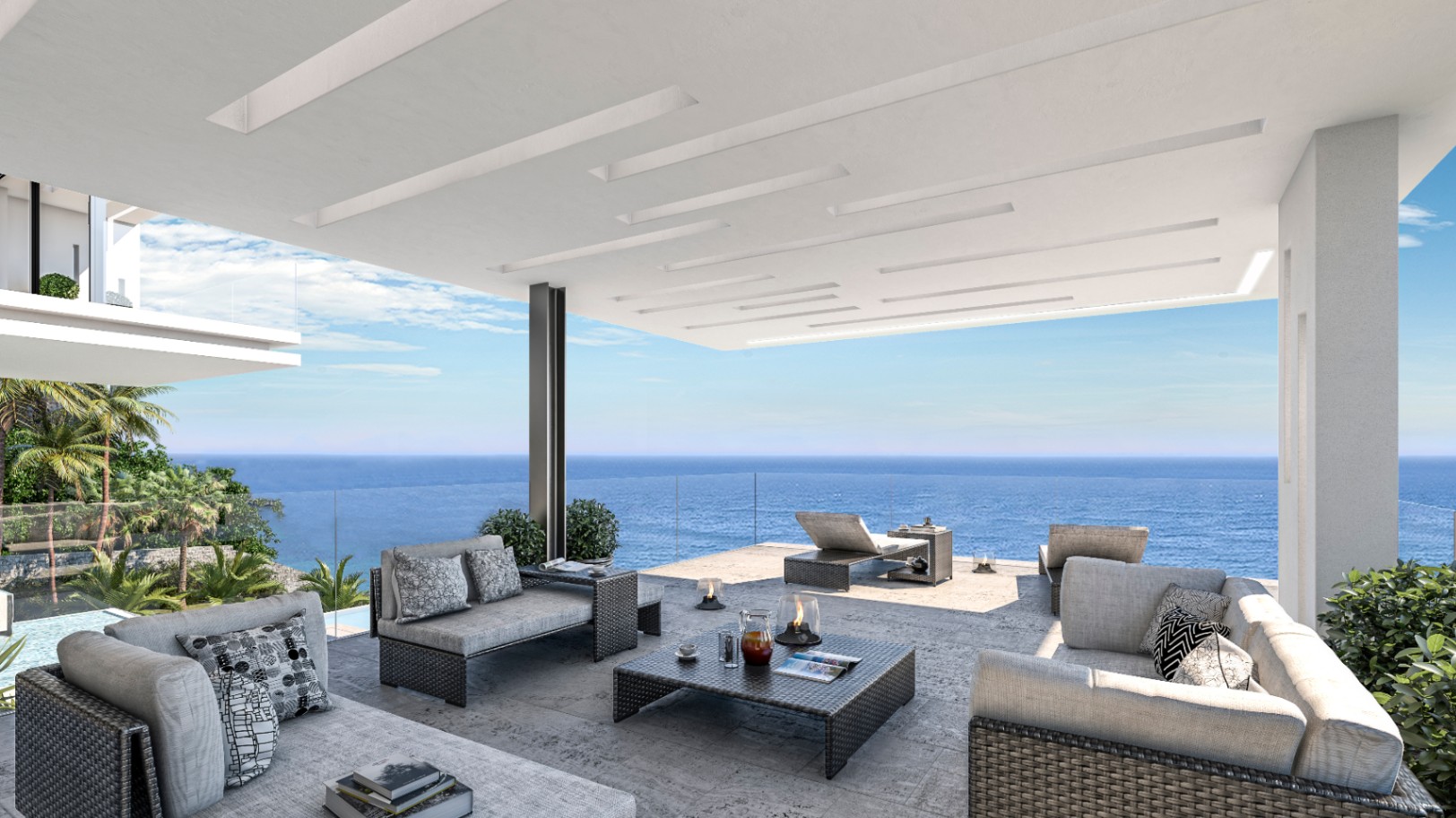 Luxury villa on the front line of the sea with an infinity pool and panoramic views in Jávea.