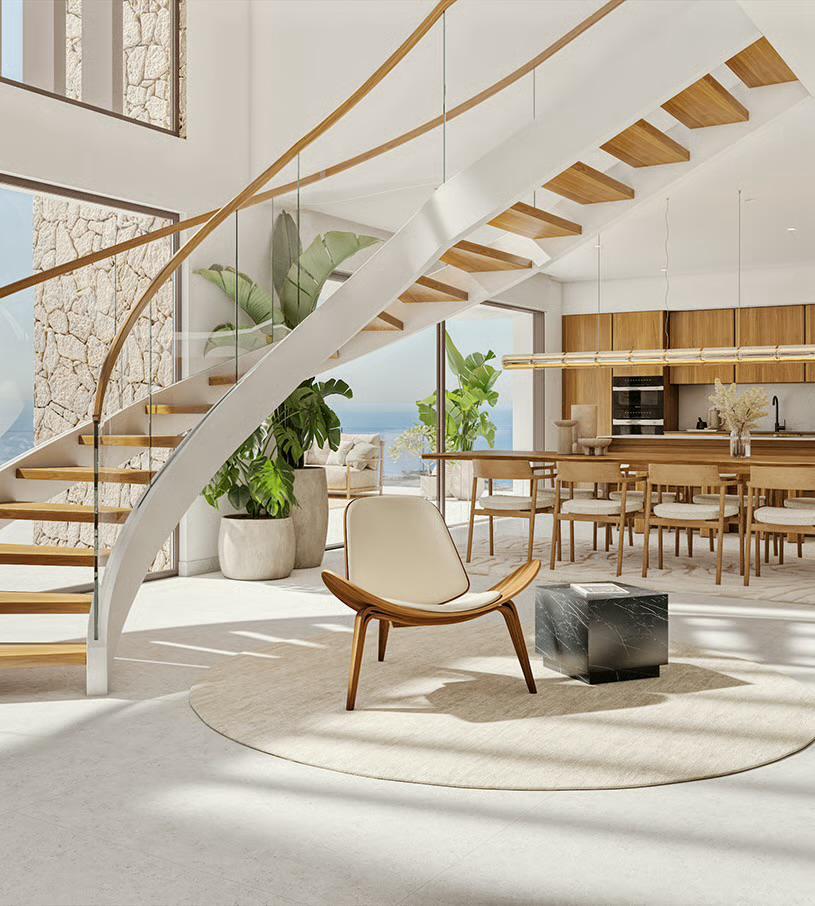 Villa contemporaine exclusive avec vue panoramique sur la mer Méditerranée de Moraira.
