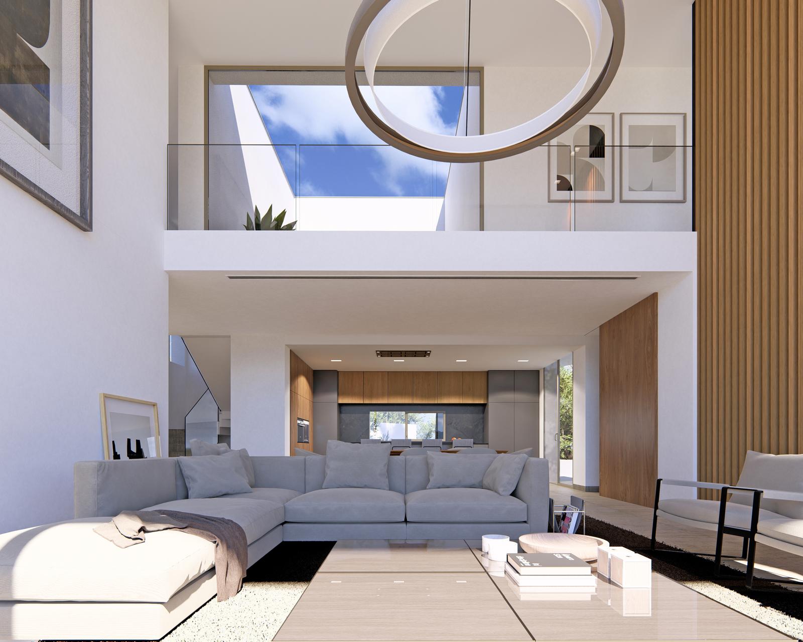 Villa de lujo de obra nueva en Moraira con vistas al mar, 5 suites, piscina infinity y diseño contemporáneo