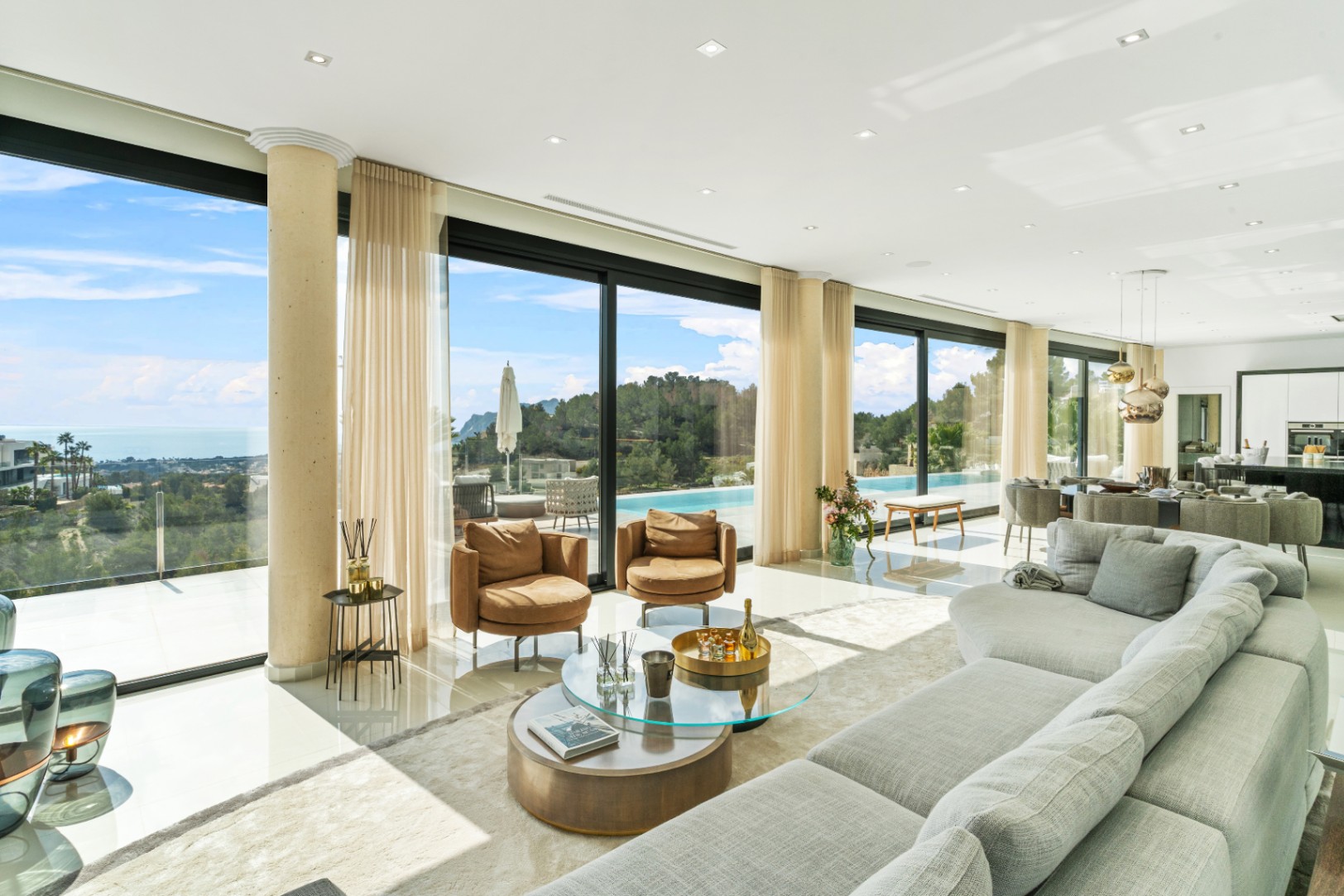Luxe villa met panoramisch zeezicht in Benissa Costa – modern ontwerp, spa, infinity pool en maximaal comfort