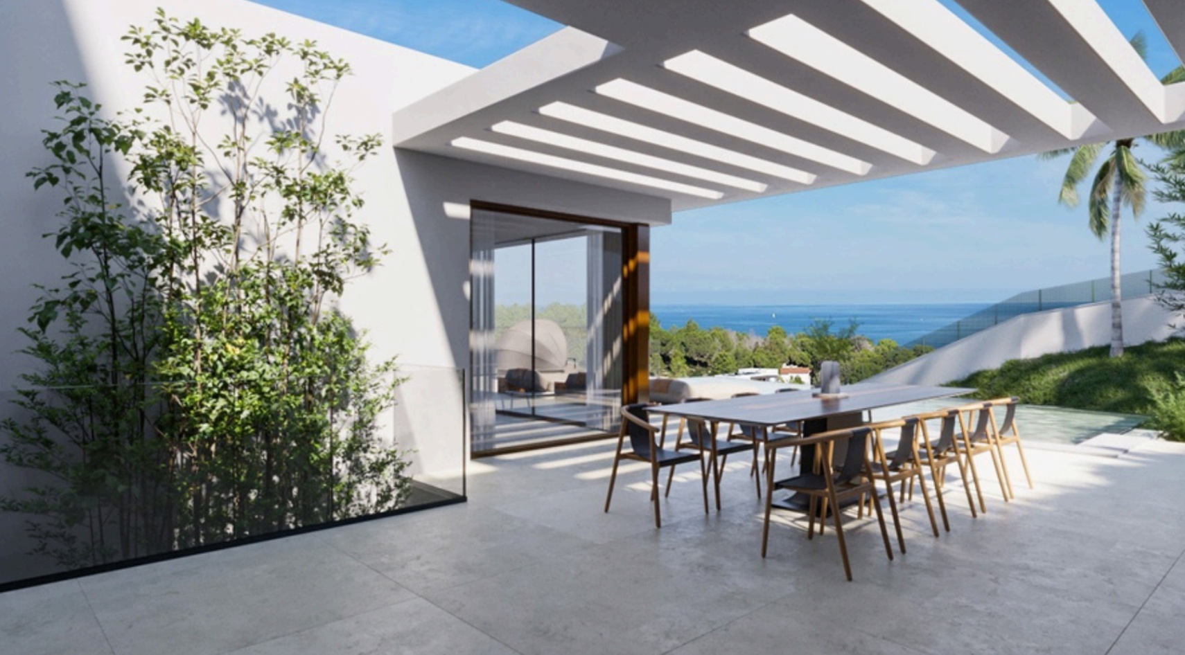 Moderne luxe villa in Las Rotas, Dénia - 5 suites, binnenhuis spa, bioscoop en uitzicht op zee en de Montgó