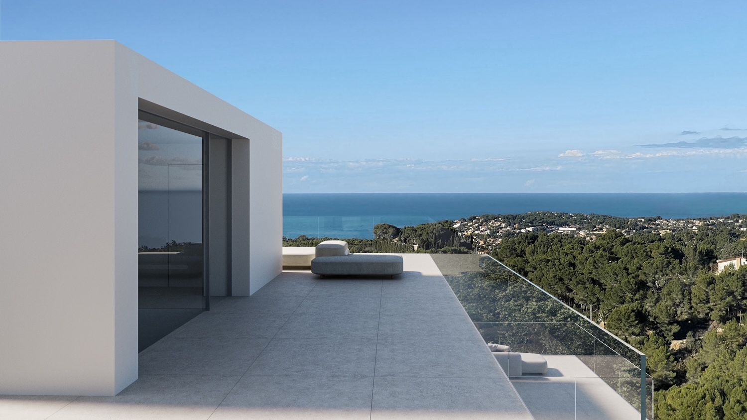 Villa exclusive à Benissa Costa avec vues infinies sur la mer et design minimaliste.