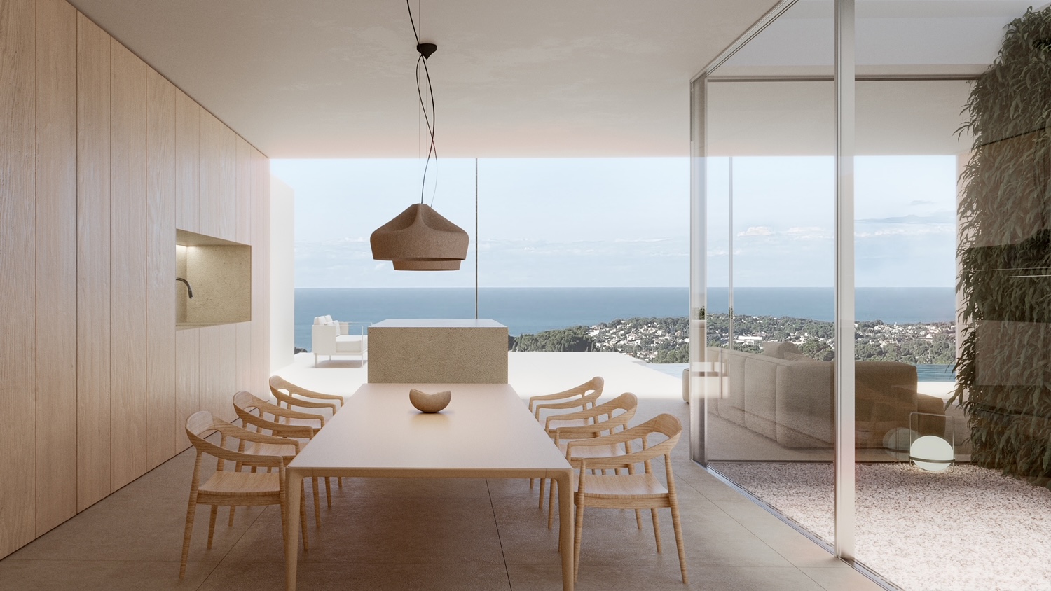 Villa exclusive à Benissa Costa avec vues infinies sur la mer et design minimaliste.