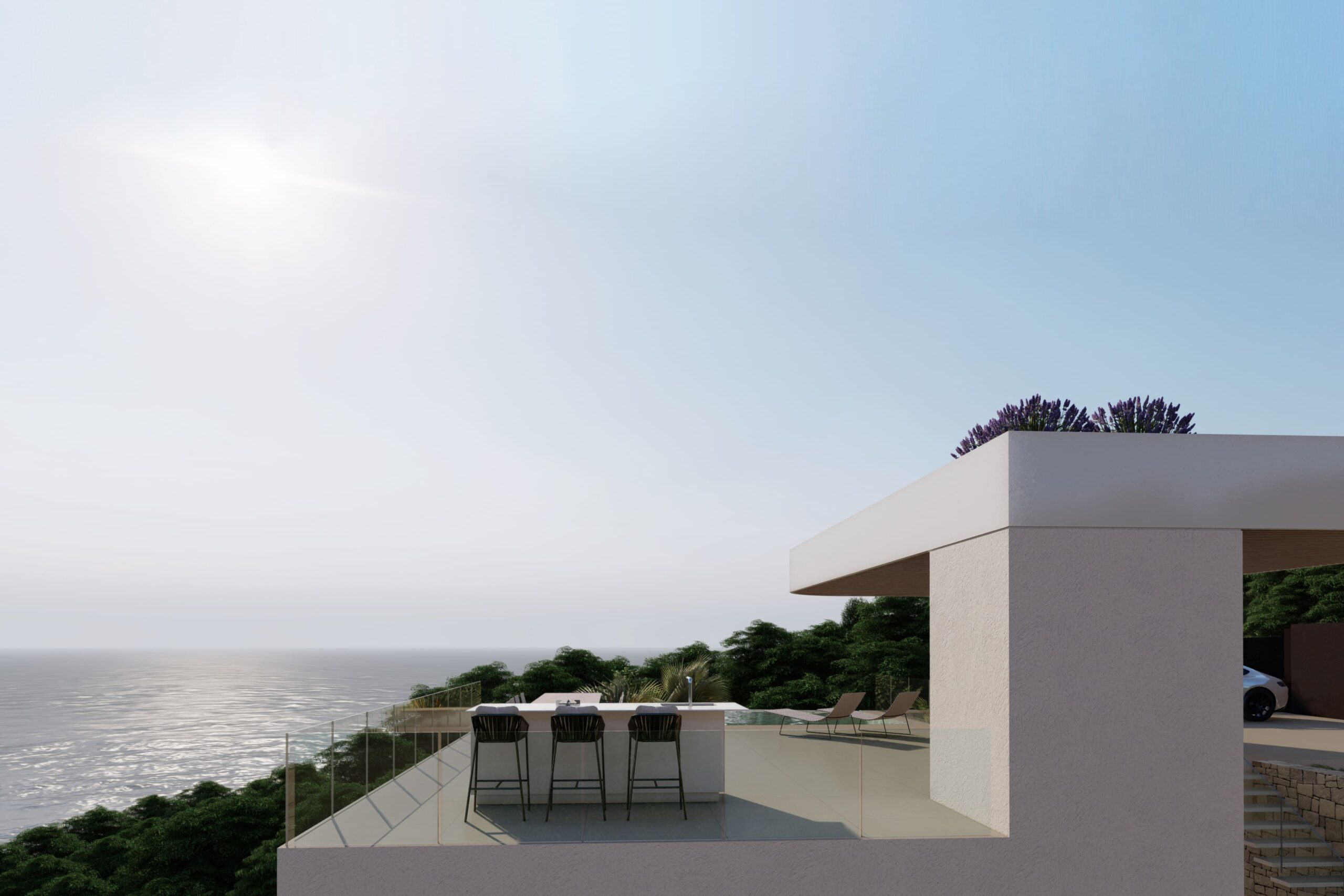 Exclusieve luxe villa in San Nicolás, Dénia met infinity zwembad