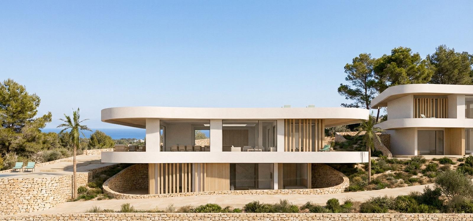 Nieuwe villa met exclusief design in Las Rotas, Dénia, met uitzicht op zee.