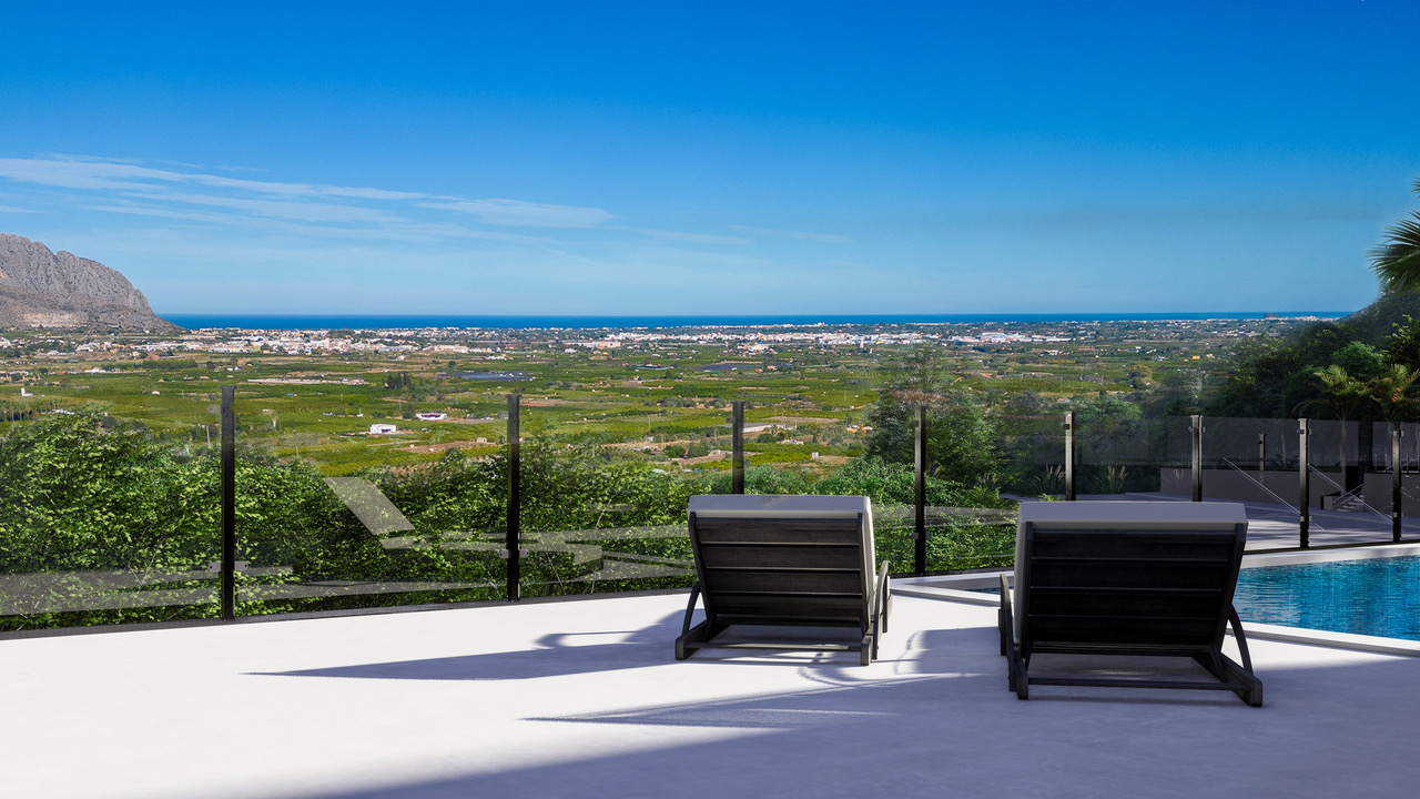 Villa contemporaine avec piscine privée et vue sur la mer