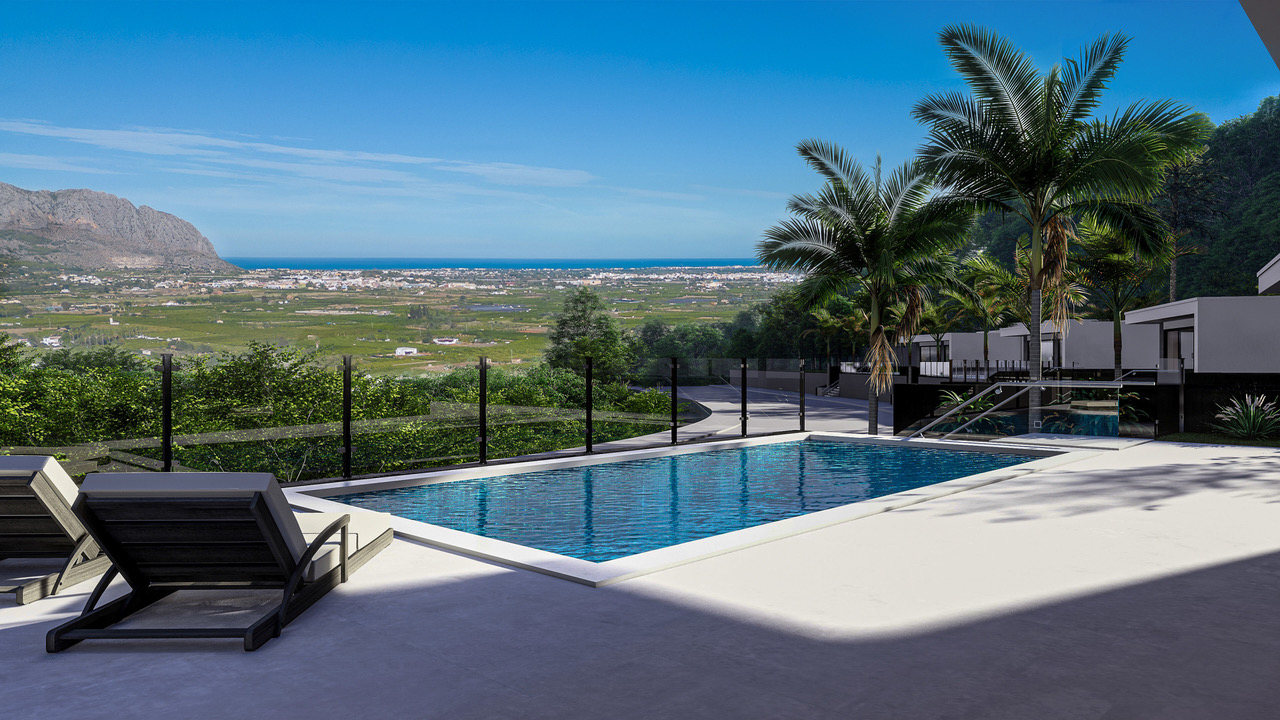 Villa contemporaine avec piscine privée et vue sur la mer
