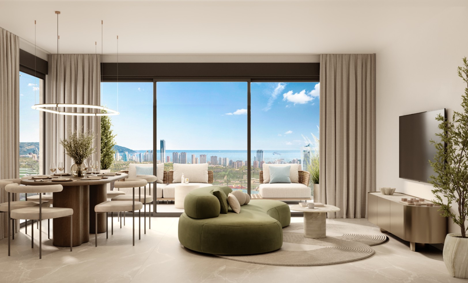 Villa de 3 chambres avec piscine privée à Sierra Cortina avec vue sur la mer de Benidorm.