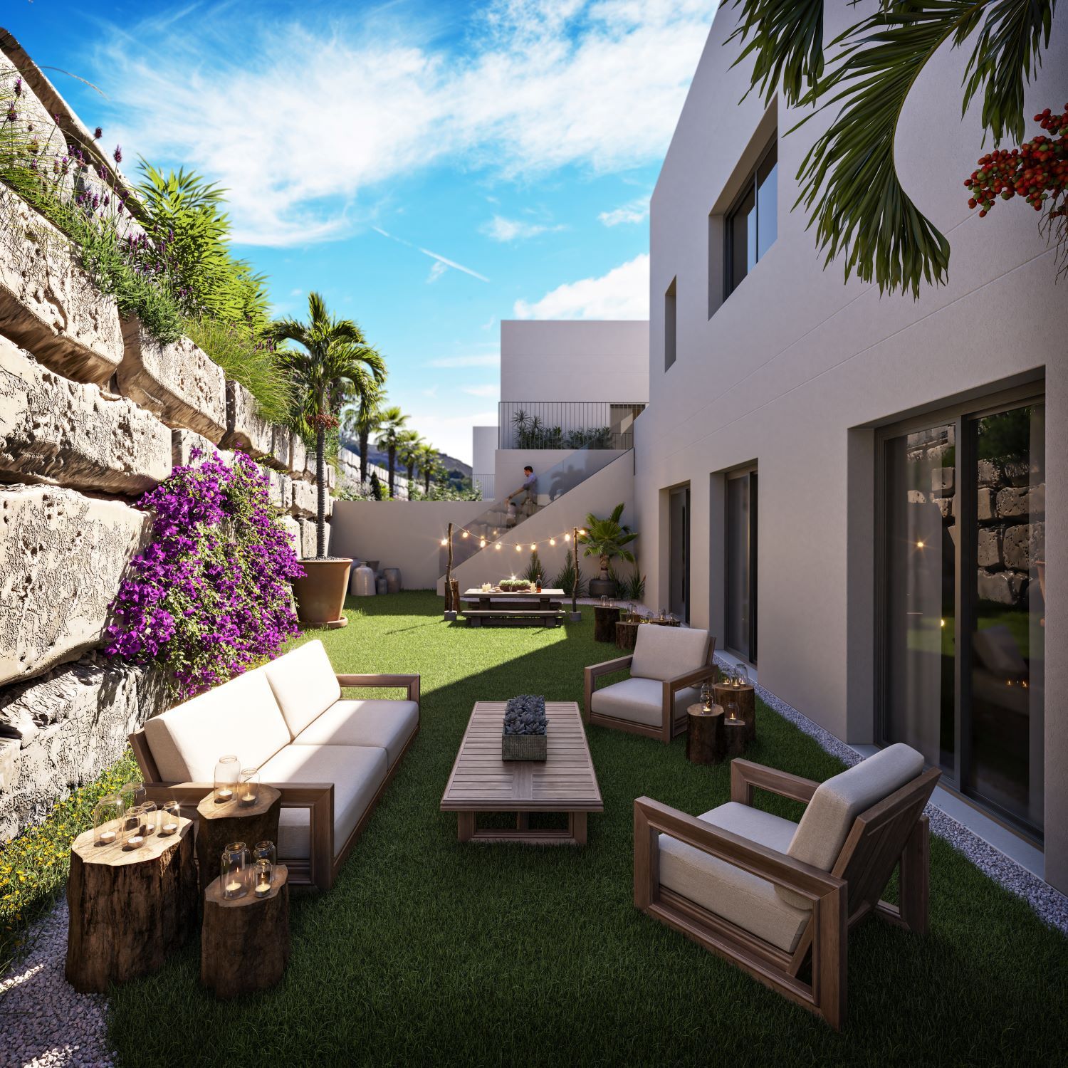 3-bedroom villa with garden and private pool and sea views in Finestrat