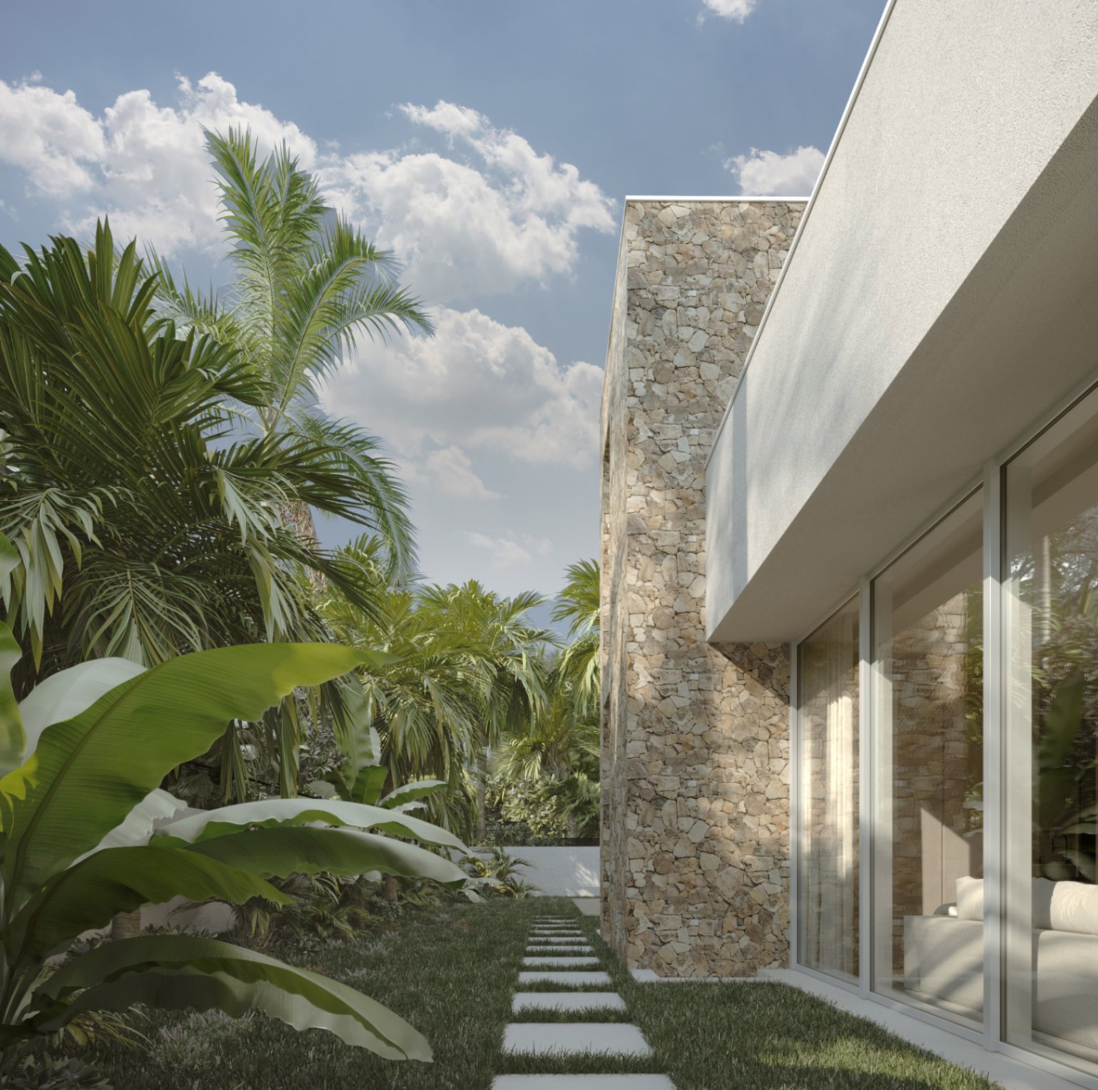 Villa contemporaine à Dénia dans une communauté privée avec piscine propre.