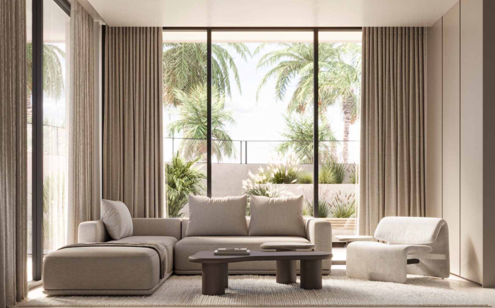 Villa contemporaine à Dénia dans une communauté privée avec piscine propre.