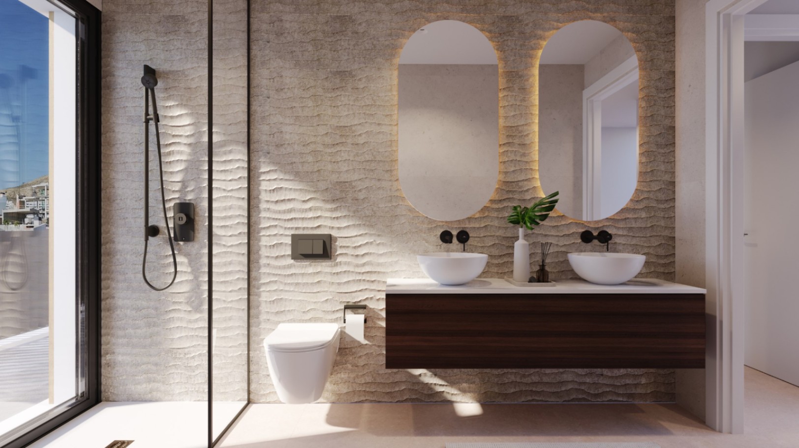 Single-story detached villa with contemporary Mediterranean design near Benidorm.