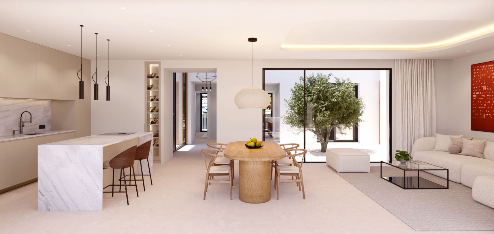 Single-story detached villa with contemporary Mediterranean design near Benidorm.