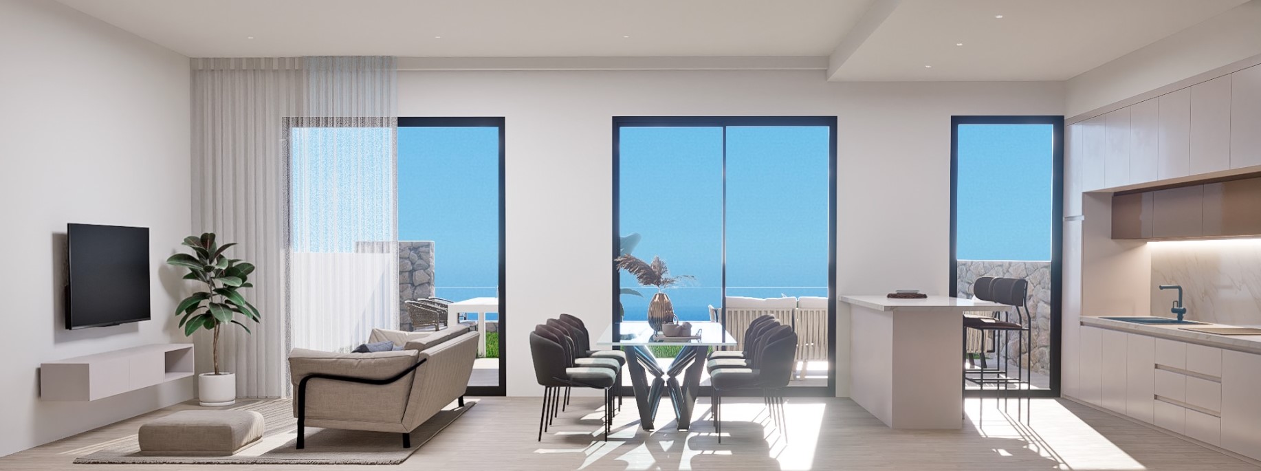 Apartamento cerca de Benidorm con vistas al mar